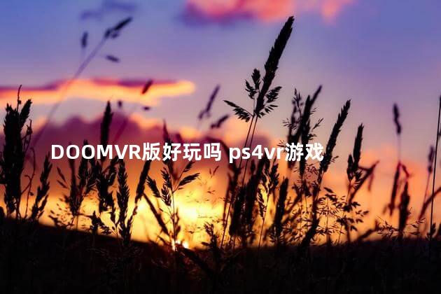 DOOMVR版好玩吗 ps4vr游戏排行榜前十名2021